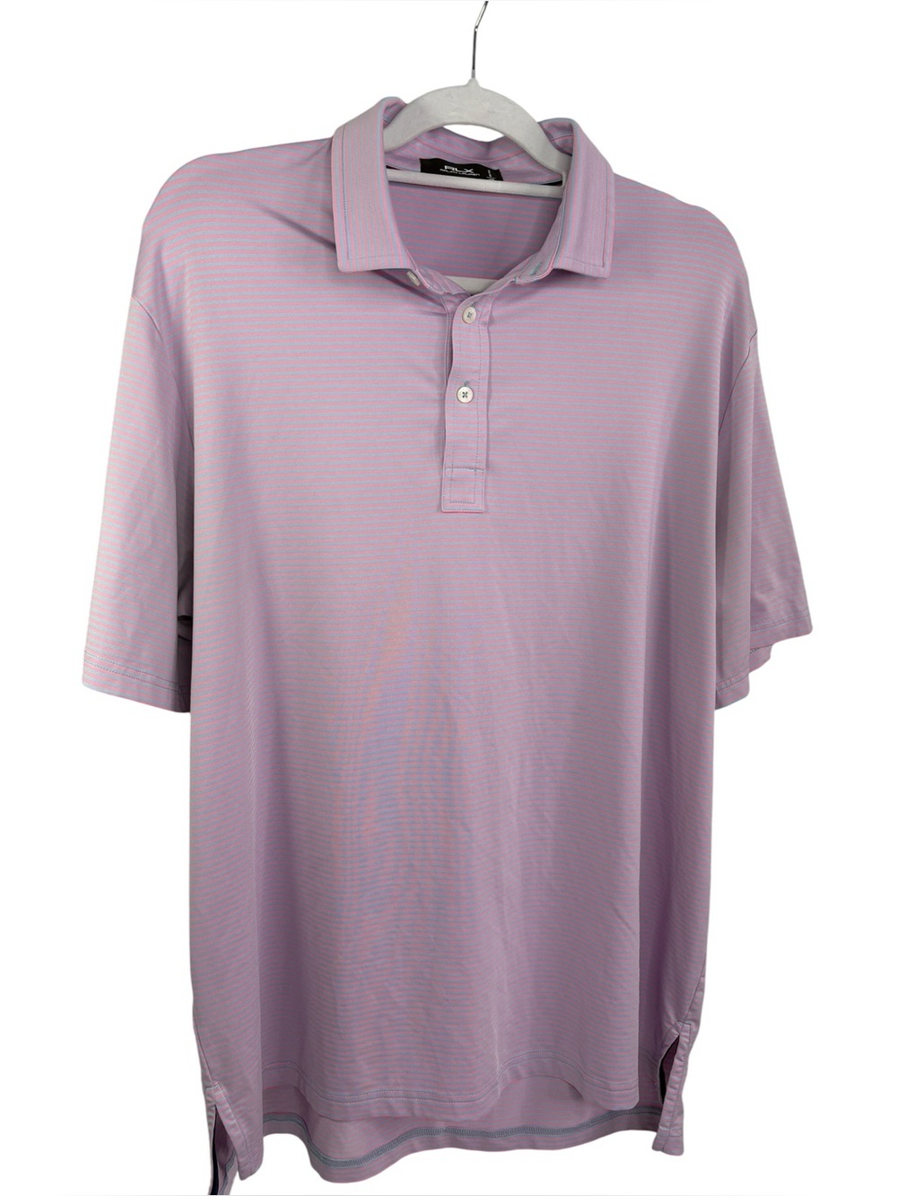RLX Ralph Lauren striped golf Men's Polo Shirt - Light Lavender size L